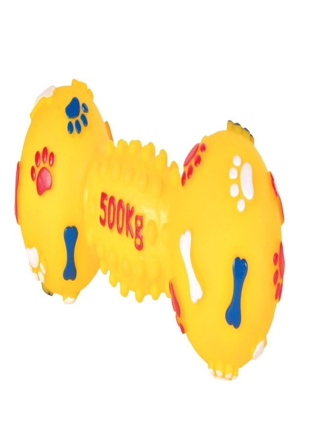 Trixie Rubber Dumbbell Squeaky Toy for Dogs and Puppies, Pet Chew Toys for Training and Playing, Size: M, 19 cm, Get Any 2 Random Colors - Pack of 2 - Image 4